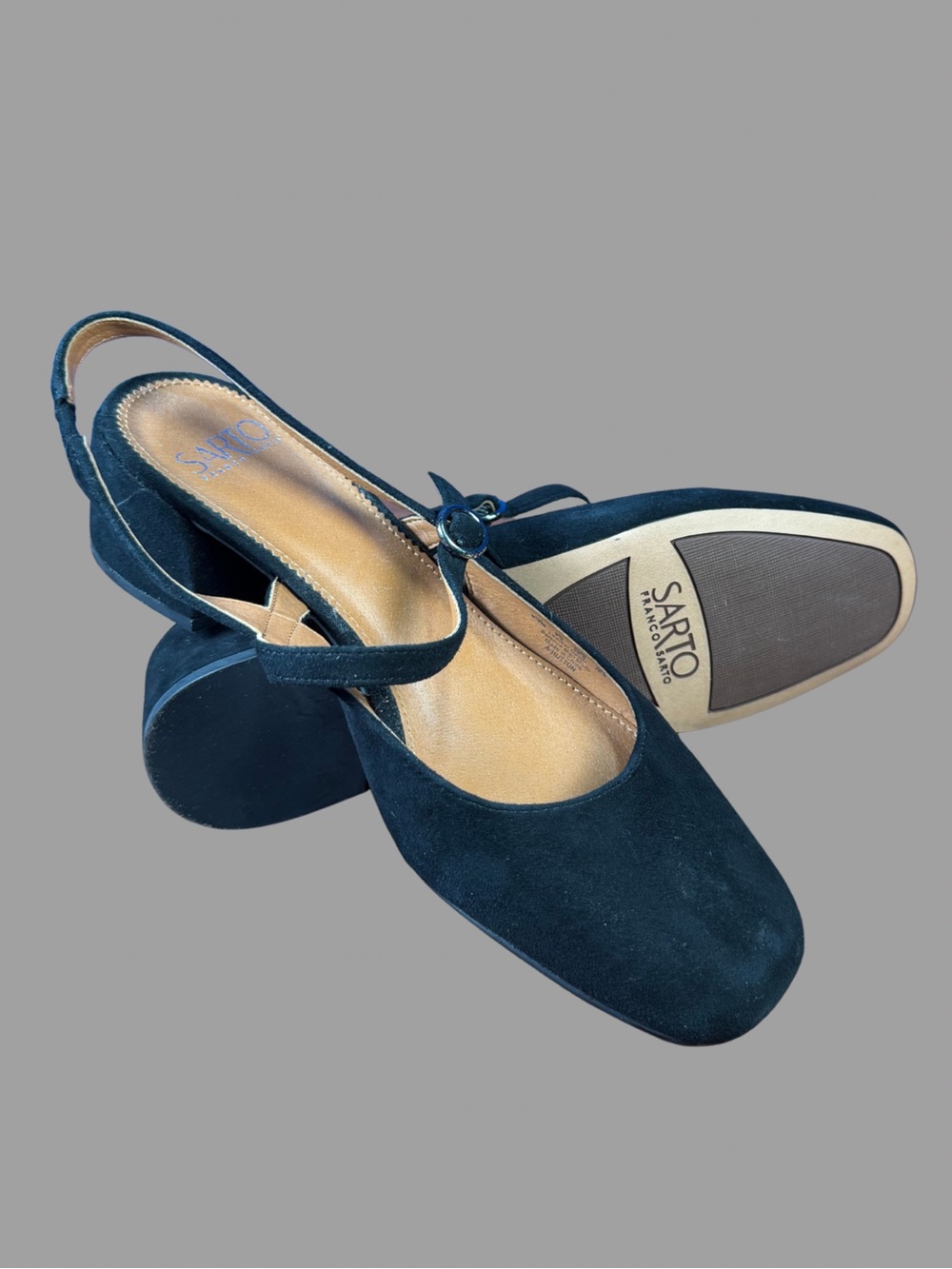 Sarto by Franco Sarto Black Suede Slingback Pumps